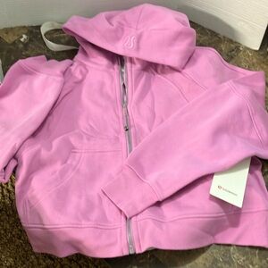🌸🩷Lululemon M/L pink Scuba full zip hooded sweatshirt